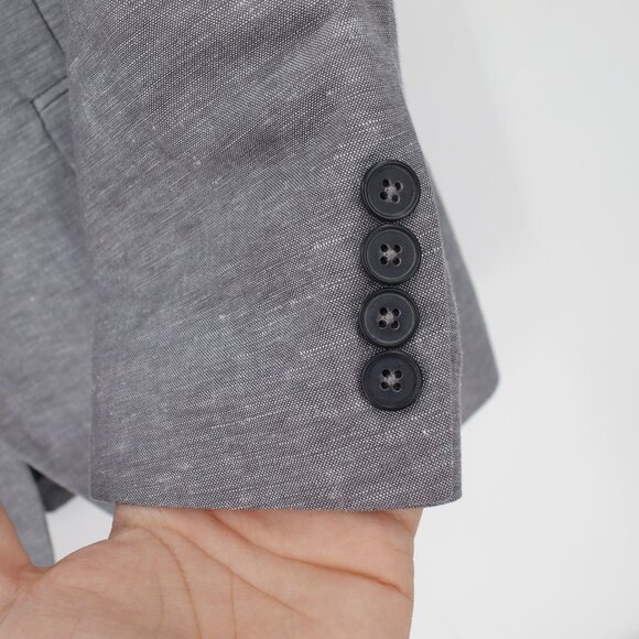 J crew sport coat mens 40R slub linen Thompson two button gray notch lapel - Picture 2 of 12